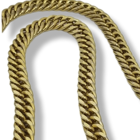 VINTAGE LONG GOLDPLATED CURB CHAIN STYLE NECKLACE - Picture 5 of 5